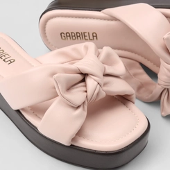 Tamanco Feminino Gabriela Detalhe Laço Rosa