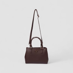 Bolsa De Mão Feminina Penélope Transversal Marrom