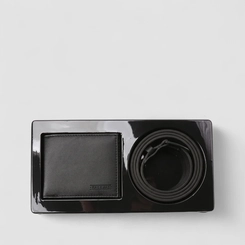 Kit Cinto & Carteira Masculino Mac & Jac Preto