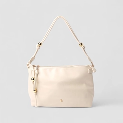 Bolsa De Ombro Gabriela Média Detalhe Esferas Off White