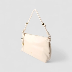 Bolsa De Ombro Gabriela Média Detalhe Esferas Off White