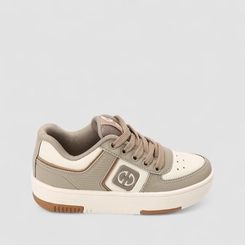 Tênis Casual Infantil Ollie Originals Nobuck Mesh Bege