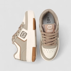 Tênis Casual Infantil Ollie Originals Nobuck Mesh Bege