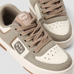 Tênis Casual Infantil Ollie Originals Nobuck Mesh Bege