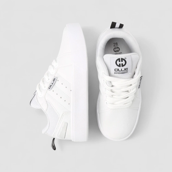 Tênis Casual Infantil Ollie Originals Texturizado Mesh Branco