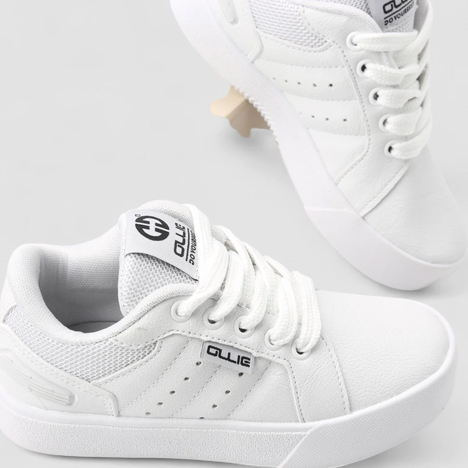 Tênis Casual Infantil Ollie Originals Texturizado Mesh Branco