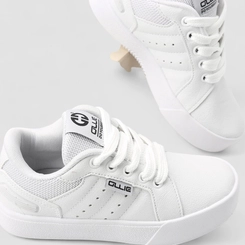 Tênis Casual Infantil Ollie Originals Texturizado Mesh Branco