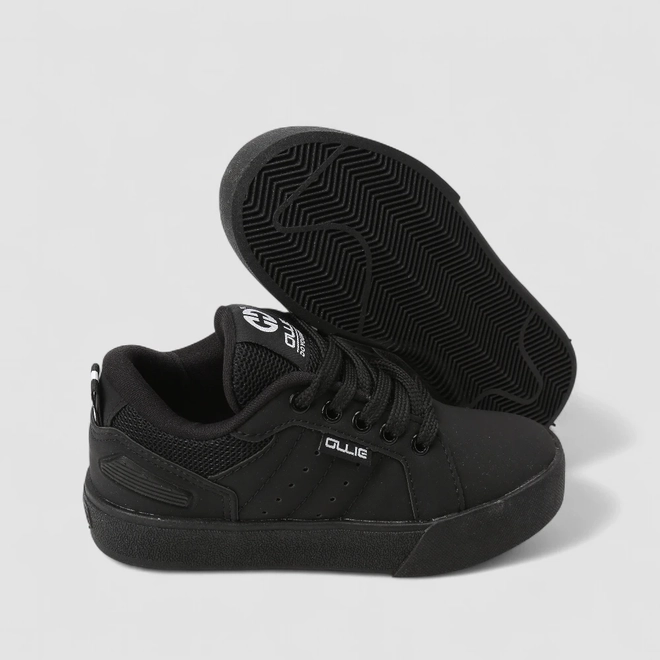 Tênis Casual Infantil Ollie Originals Nobuck Mesh Preto