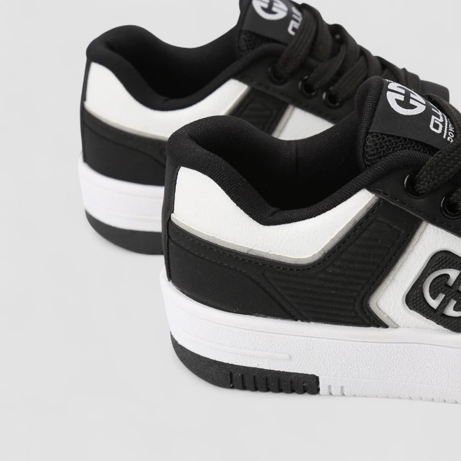 Tênis Casual Infantil Ollie Originals Nobuck Mesh Preto & Branco
