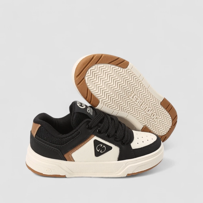 Tênis Casual Infantil Ollie Originals Nobuck Mesh Preto