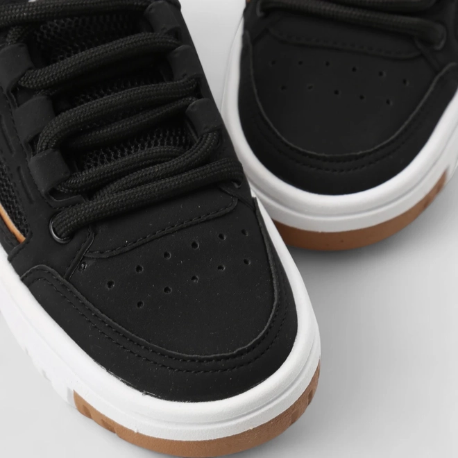 Tênis Casual Infantil Ollie Originals Mesh Preto