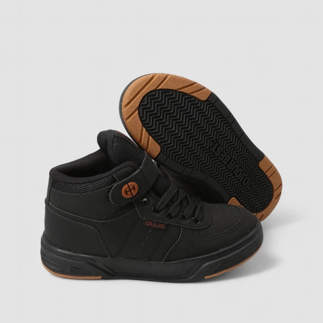 Tênis Casual Infantil Ollie Originals Cano Médio Nobuck Preto