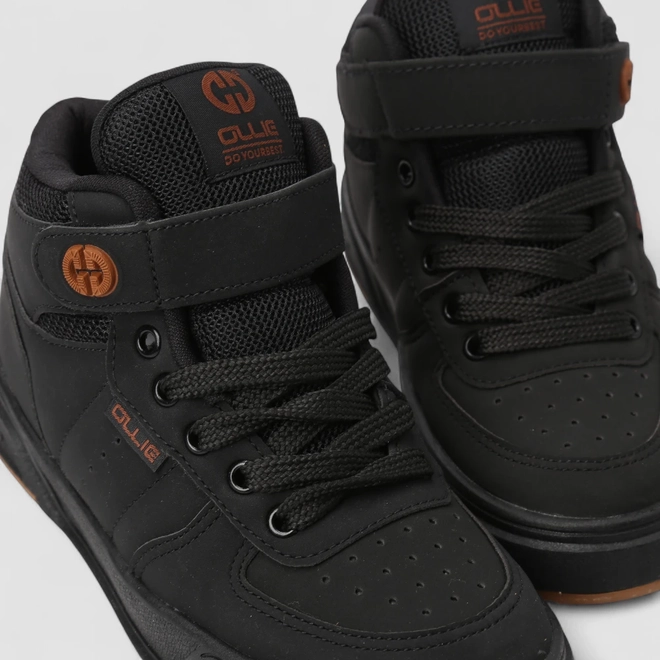 Tênis Casual Infantil Ollie Originals Cano Médio Nobuck Preto