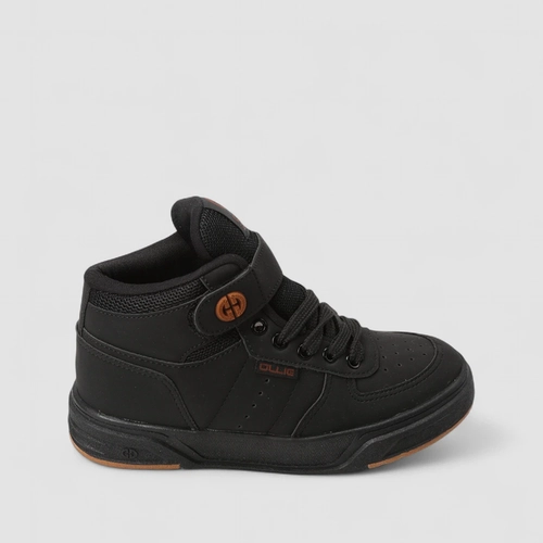 Tênis Casual Infantil Ollie Originals Cano Médio Nobuck Preto
