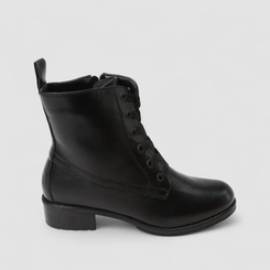 Bota Coturno Feminina Mooncity Cano Médio Preto