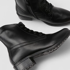 Bota Coturno Feminina Mooncity Cano Médio Preto
