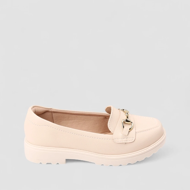 Mocassim Loafer Feminino Modare Tratorado Detalhe Fivela Off White