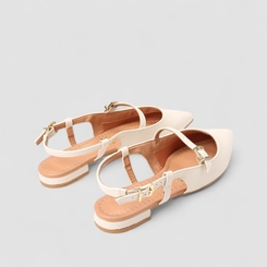 Sapatilha Boneca Slingback Feminina Vizzano Original Off White