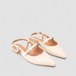 Sapatilha Boneca Slingback Feminina Vizzano Original Off White