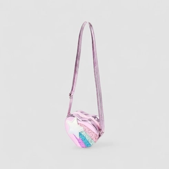Bolsa Gabrielinha Coração Glitter Rosa