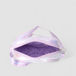 Bolsa Infantil Gabrielinha Coração Holográfico Roxo