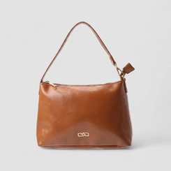 Bolsa Shopping Bag Gabriela Grande Com Necessaire Caramelo