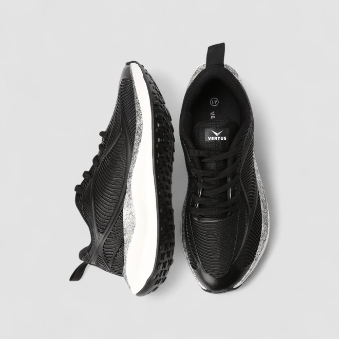 Tênis Esportivo Masculino Vertus Mesh Texturizado Preto