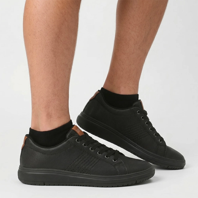 Tênis Casual Masculino Mac & Jac Elástico Preto