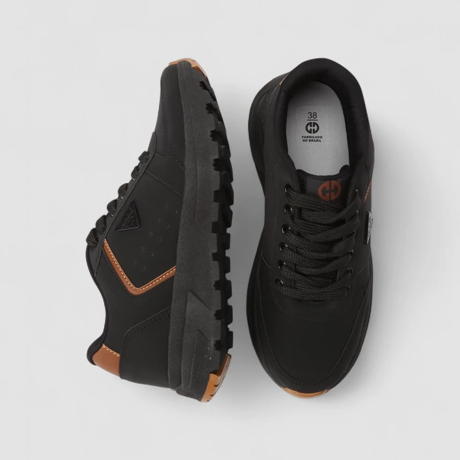 Tênis Casual Masculino Ollie Originals Nobuck Preto
