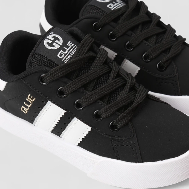 Tênis Casual Infantil Ollie Originals Preto & Branco