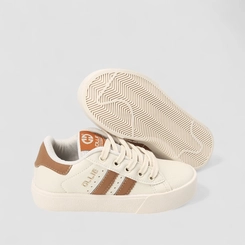 Tênis Casual Infantil Ollie Originals Recorte Nobuck Off White