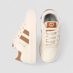 Tênis Casual Infantil Ollie Originals Recorte Nobuck Off White