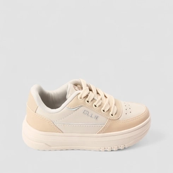 Tênis Casual Infantil Ollie Originals Bege & Off White