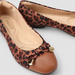 Sapatilha Feminina Gabriela Animal Print Laço Onça Multicolor