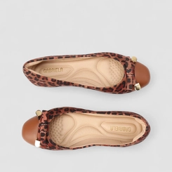 Sapatilha Feminina Gabriela Animal Print Laço Onça Multicolor