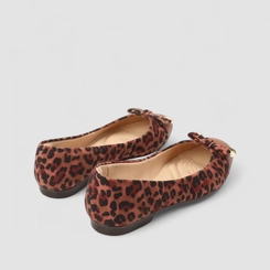Sapatilha Feminina Gabriela Animal Print Laço Onça Multicolor