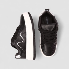 Tênis Casual Feminino Via Marte Detalhe Trançado Preto