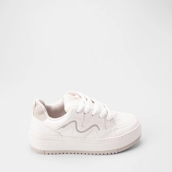 Tênis Casual Feminino Via Marte Detalhe Trançado Marfim