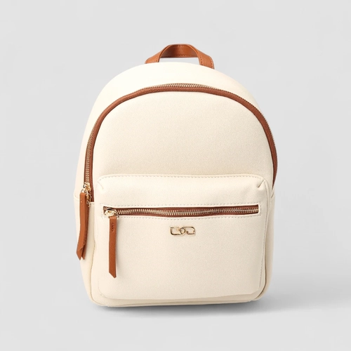 Mochila Feminina Gabriela Detalhes Marrons Off White