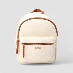 Mochila Feminina Gabriela Detalhes Marrons Off White