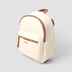 Mochila Feminina Gabriela Detalhes Marrons Off White