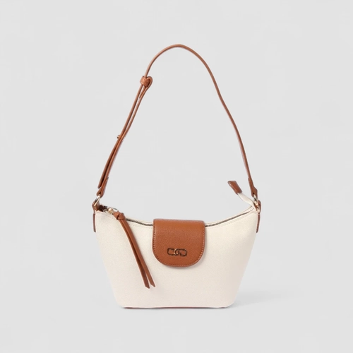 Bolsa De Mão Gabriela Pequena Transversal Off-white