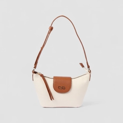 Bolsa De Mão Gabriela Pequena Transversal Off-white