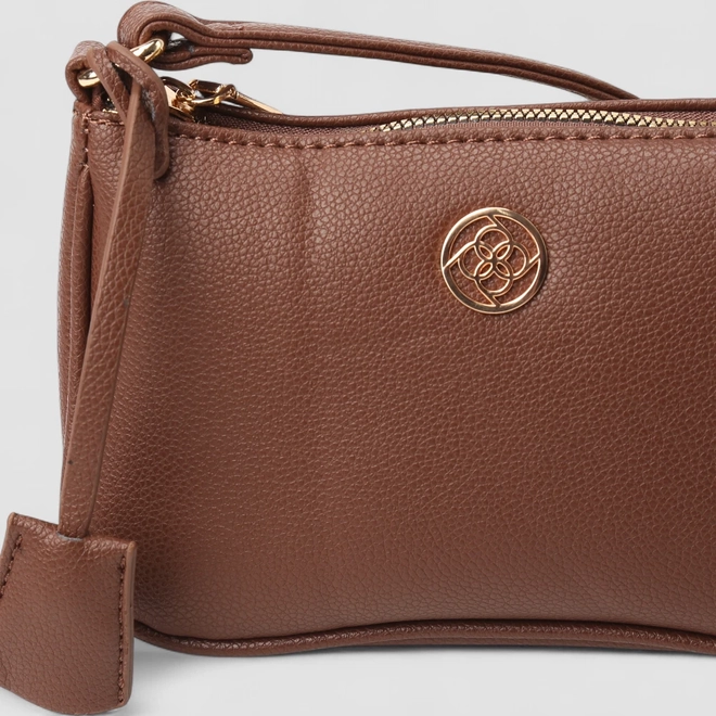 Bolsa Transversal Penélope Pequena Marrom
