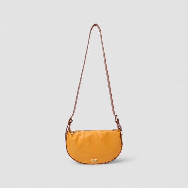 Bolsa Transversal Gabriela Média Alça Fivela Amarela