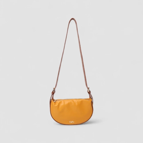 Bolsa Transversal Gabriela Média Alça Fivela Amarela