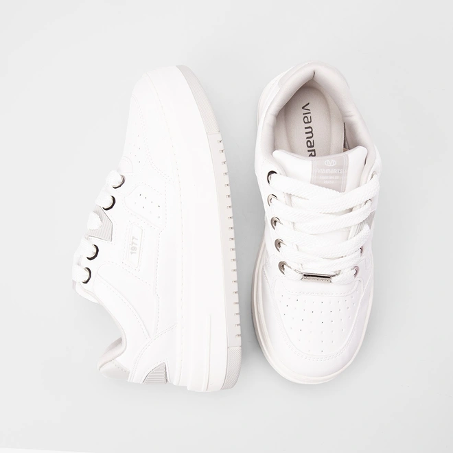 Tênis Casual Feminino Via Marte Branco
