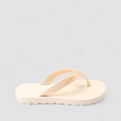 Chinelo Feminino Azaleia Tiras Caneladas Bege