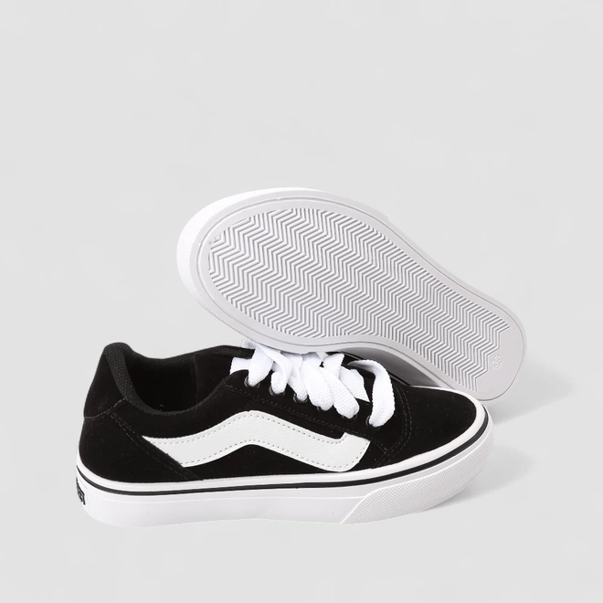 Tênis Casual Feminino Star Feet Camurça Preto E Branco