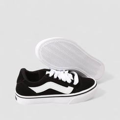Tênis Casual Feminino Star Feet Camurça Preto E Branco